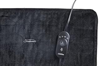 Sunbeam AdvancedHeat Heating Pad for Pain Relief of Back, Neck and Shoulders, King Size, Black