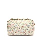 MISAKO Cute Neceser de Viaje con Estampado Floral Mujer - Cute Beige 9x10x18cm