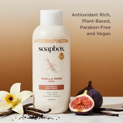 Soapbox Moisturizing Body Wash, Vanilla Bean & Fig Shower Gel - Hydrating Natural Body Wash with Shea Butter - Clean Ingredients Free of Harsh Chemicals, Sulfates, Parabens & Silicones - 2 Pack by Soapbox - Image 7