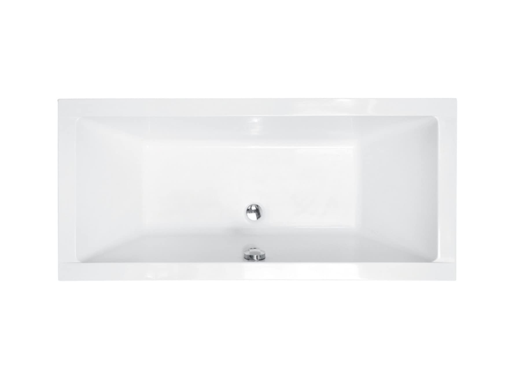 BADLAND Baignoire acrylique d'origine 190 x 90 cm Blanc Rectangle Kit complet Tablier en acrylique Siphon Pieds de baignoire Design moderne Bonde d'évacuation chromée de qualité supérieure Fabriqué en