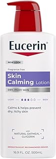 Eucerin Skin Calming Body Lotion, Natural Oatmeal Enriched Body Lotion for Dry, Itchy Skin, 16.9 fl. oz. Bottle