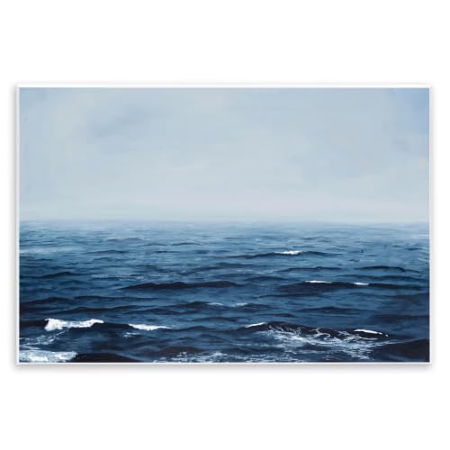 'Choppy Ocean Water Waves Foggy Nautical'| Wall Plaque Art