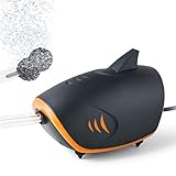 HITOP 4W Powerful Aquarium Air Pump, 2-outlets 110GPH Aquarium Aerator, Adjustable Fish Tank Air Pump with Accessories, for 20-200 Gallon Tank