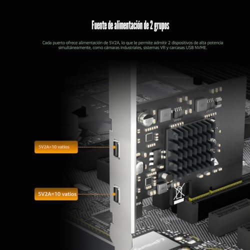 Tarjeta PCIe USB C para añadir puertos tipo C de 10Gbps a placa base de PC 5