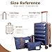 YANQIAO 20” Suitcase Set 10 Pcs, Airline Certified Luggage, Carry-on Luggage, Hard Shell Lightweight Luggage with Spinner Wheels (Luggage + 2 Travel Bags, 7 Organizer Bags, Blue)