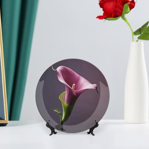Plato Decorativo de Porcelana Bone China Lirio Morado 6 pulg miniatura 6