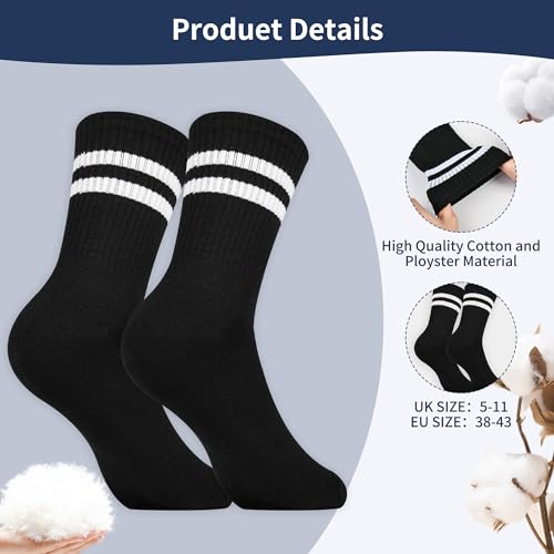 6 Pairs Sports Socks - Breathable Ankle Cotton Liners for Gym, Leisure & Everyday Wear, Multipack for Men & Women, Size 5-11