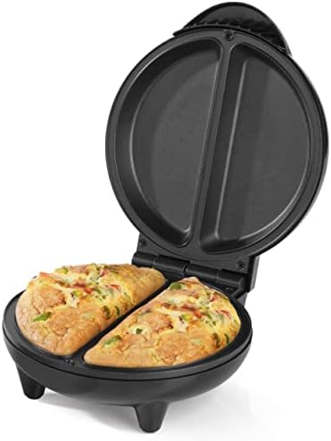 Salter EK2716 Non-Stick Omelette Maker, 750 W, Dual Plates, Easy Clean, Cook with Little to No Oil, 2-3 Minute Heat-Up Time, Perfect for Fluffy Omlettes, Pastries & Cakes, Black