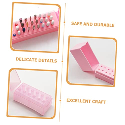 STOBAZA 2 Unidades Caixa De Armazenamento De Cabeça De Moagem Recipiente Para Broca De Unhas Caso De