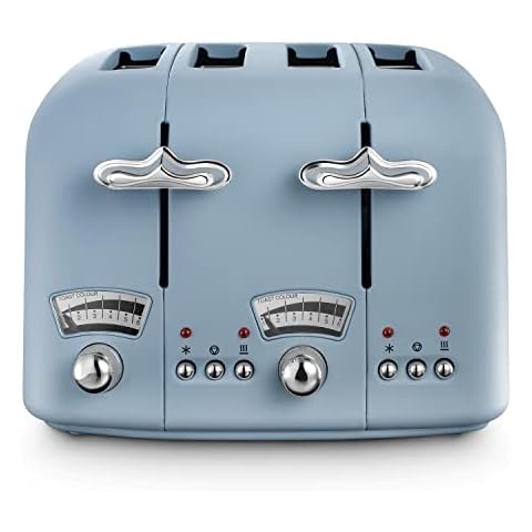 De'Longhi Argento Flora 4 Slice Toaster in Agave Blue Cover