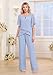 Roxanne Silver Short Sleeve Pant Suits for Wedding Guest Classy Chiffon Sequin Mother of the Bride Outfit Crew Neck Bridal Gown, US10