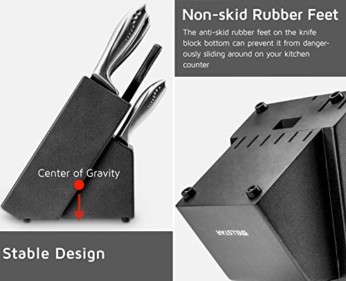 Wellstar 12 Slot Kitchen Knives Block, Wellstar Natural Wood Knife Holder Without Knives thumb #4