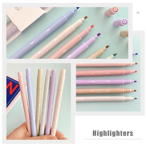 Stylos marqueurs fluorescents pastel Housoutil pour notes et journal | 36 pièces