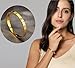 A D. ALLEN & DANMI. 18 K Gold Plated Love Bangle Bracelet Natural Stone Agate Bracelet Stainless Steel Bangle Set for Love (2 Sets(Rope Bangle))
