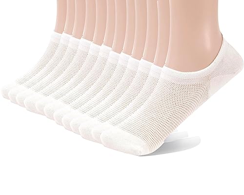 Image of 6 Pairs No Show Socks Women and Men Thin Low Cut for Slip On Sneakers Flats Line with Non Slip Grips