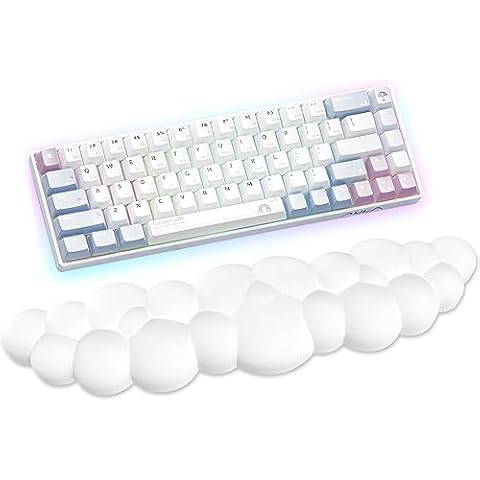Cloud Wrist Rest for Computer Keyboard Arm Wrist Rest with Non-Slip Base Extended Wrist Rest Ergonomic Memory Foam for Keyboard and Mouse Typing Pain Relief, Office, Gaming, Computer Cover