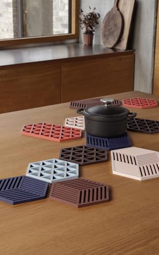 Zone Denmark Triangles Topfuntersetzer, Hitzebeständig bis 250 °C, Silikon Untersetzer, Dekorative Untersetzer für Töpfe und Pfannen… – Ansicht 5