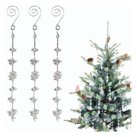 Christmas Decorations with Hanging Crystals, Christmas Decor, Crystal Decor and Wedding Decorations, Wedding Decor, Icicle Christmas Ornament, Crystal Ornament, 3 pc Set, Icicle 7” Cover