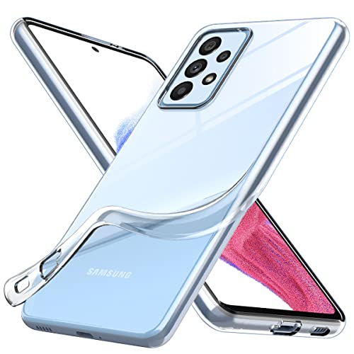 Bokoo Crystal Clear Samsung Galaxy A53 Case.Soft Slim Fit Transparent Plastic TPU Protective Silicone Cover Phone Case for Samsung A53 [Scratch-Resistant] [Slim Thin & Comfort Grip] [Shockproof]