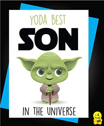 Cheeky Chops Cards YODA Best Son Greeting Comedy Rude Funny Humour Birthday Card Star Wars C805, Full colour, Large A5 Card