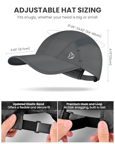 Image of YANIKY Quick-Dry Running Hat for Men & Women Cooling Hat UPF 50+ Thin Baseball Cap Lightweight Breathable Mesh Sport Hats