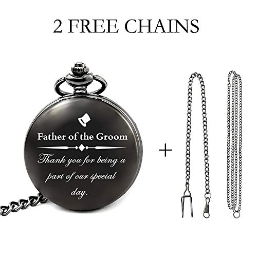 Image of levonta Father of The Groom Gifts for Wedding, Best Man Gifts, Father of The Bride Gifts, Groomsmen Gifts Pocket Watch