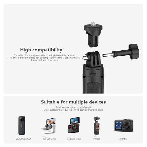 Trípode multifunción retráctil con mango de aluminio universal para smartphone 4