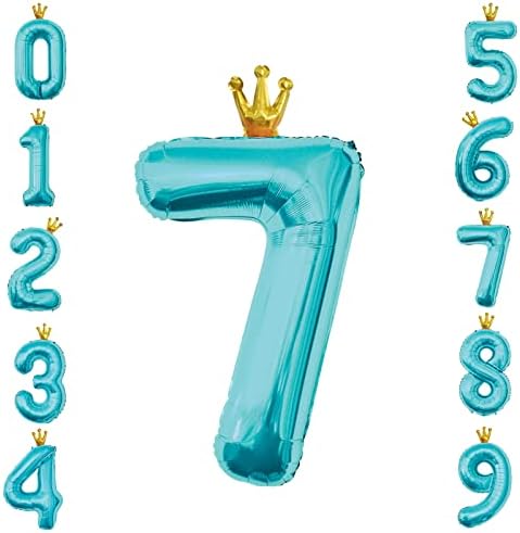 ASMFUOY 40 Inches Number Foil Balloon Jumbo Digital Helium Balloons for Boy Girl Kids Birthday Party Wedding Ceremony Decorations(1, Silver)
