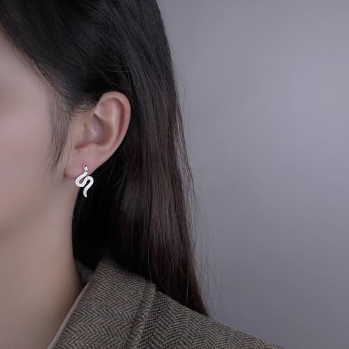 Pendientes de tuerca de plata de ley con circonitas estilo punk chic 2