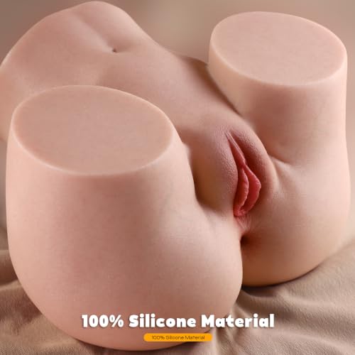 Image of Silicone Sex Doll for Men with Gel-Filled Big Ass | 9LB Ultra-Realistic Soft Buttock with Textured Vagina Anal Holes, Pocket Pussy Silicone-Sex Torsos Sex Toys for Men
