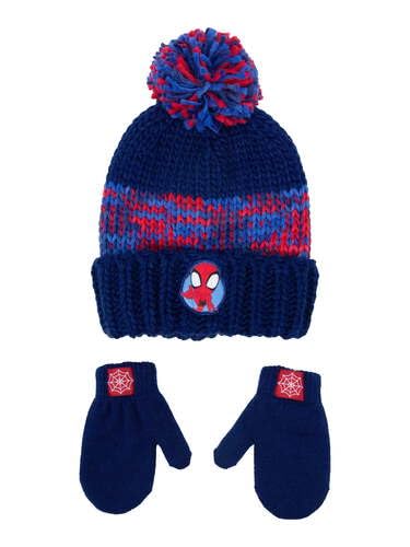 Spider-Man Spiderman Toddler Chunky Knit Beanie and Mitten, 2-Piece Set
