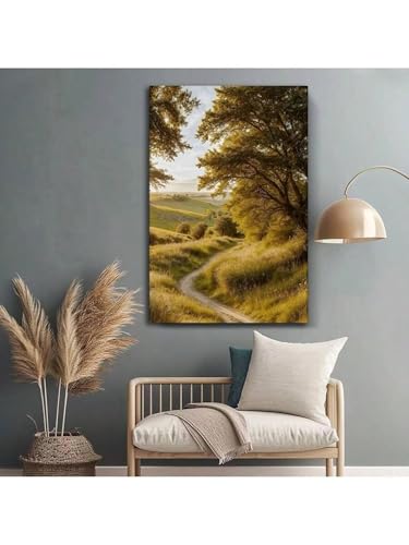 Tableau impressionniste grand format habille mur vide avec cadre