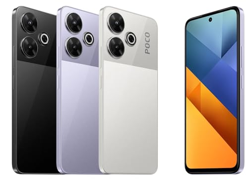 Poco M6 4G LTE GSM (256GB + 8GB) 108MP Triple Camera 6.79" Octa Core (Tmobile Mint Tello Global) Unlocked + (Fast Car 33W) (Silver (Global ROM))