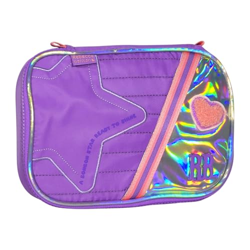 Estojo Rebecca Bonbon Box Crinkle Escolar 36 El�sticos Detalhes Hologr�ficos (Lil�s)