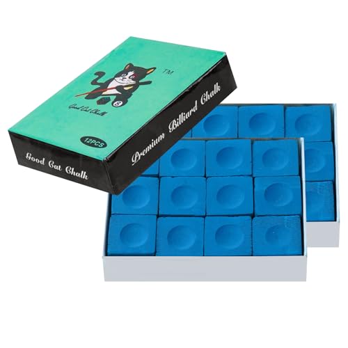 HNQQ Pool Cue Chalk – 24PCS (2 Boxes), High-Performance Billiard Chalk, Anti-Miscue, Long-Lasting Cue Tip Chalk for Precision Shots