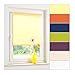 Produktbild ourdeco® Mini-Rollo/Breite x Höhe: 45 x 150 cm gelb/lichtdurchlässig, Blickdicht/Farben: weiß, beige, gelb, grün, Terracotta, violett, blau/Klemmen=Montage ohne Bohren=Smartfix=Klemmfix=Easy-to-fix