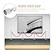 BESPORTBLE Stainless Steel Rope End Stopper with Hook Cord End Cap for Stanchion Posts and Guardrails Metal Rope Fastener for Outdoor and Industrial Use 3X1.1 Inches