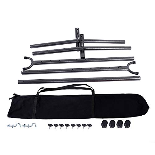 Oncloud 9 Ft Hammock Stand Only Heavy Duty Indoor Outdoor Universal Space Saving Steel Stand With Carrying Case 450 Pounds Capacity Black #TOP7