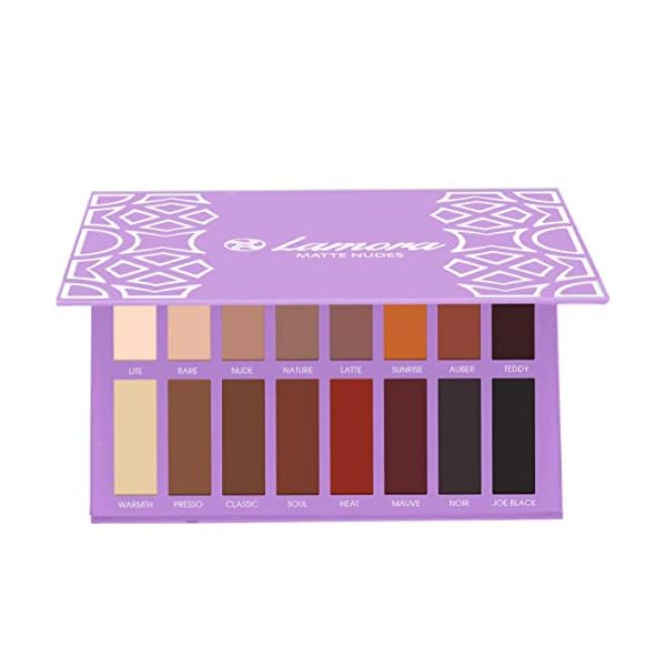 Lidschatten Palette Glitzer Schimmer Matt Nudetöne - 16 Hochpigmentierte, Vegane, Warme, Natürliche Farben - Glamouröse… – Bild 5