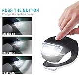 Bestlsy Set of 6 Bike Lights Front and Back, LED Clip-On Silicon Bicycle Lights with Waterproof Silicone Housing, Multi-purpose Water Resistant Headlight - Image 4