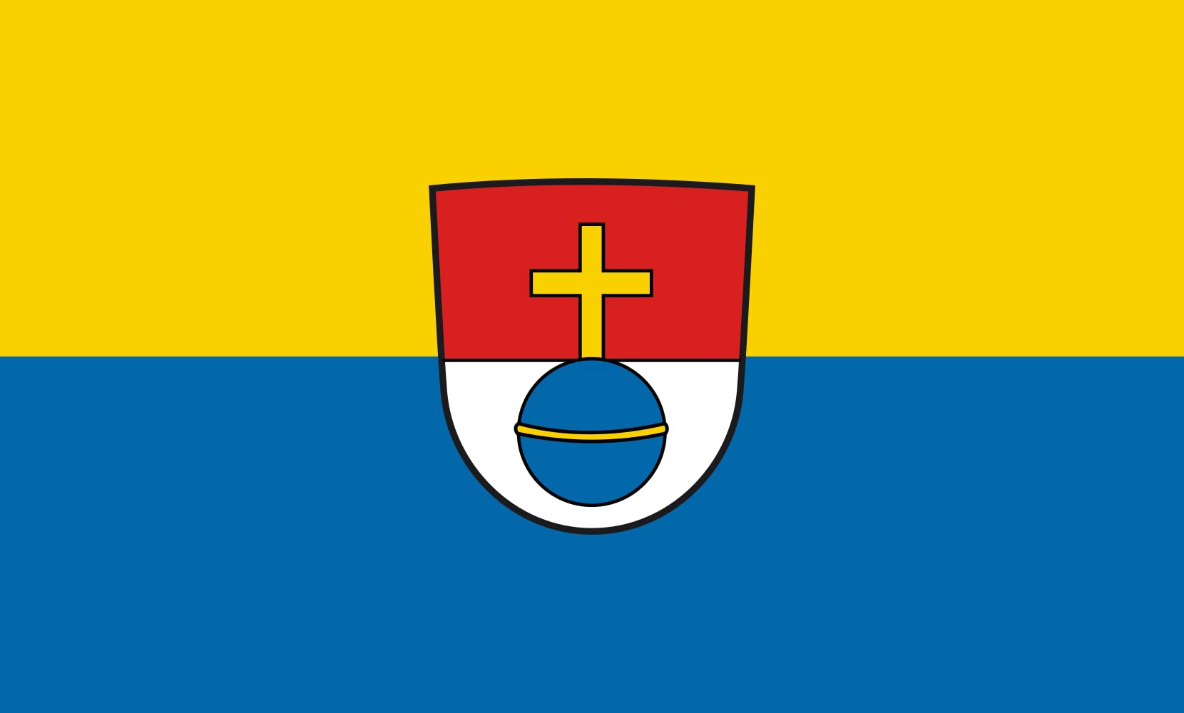 Drapeau Schwabmünchen grand format horizontal pour mât extérieur