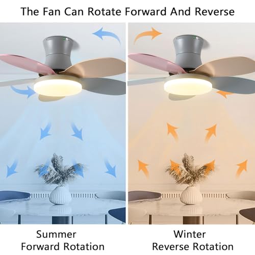 Ventilateur de plafond avec éclairage LED 60W réglable par télécommande