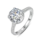 💕 Regalo exquisito 💕 Representa el amor eterno y la promesa, y se puede regalar como anillo de compromiso a tu amante. El mejor regalo para compromiso, boda, día de San Valentín, Acción de Gracias, Navidad y Año Nuevo.