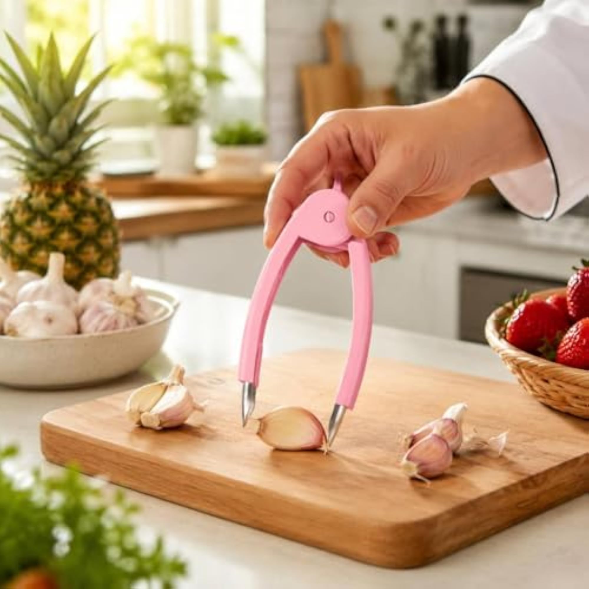 Stainless Steel Garlic Clove Skin Remover Tool, Compact Kitchen Gadget