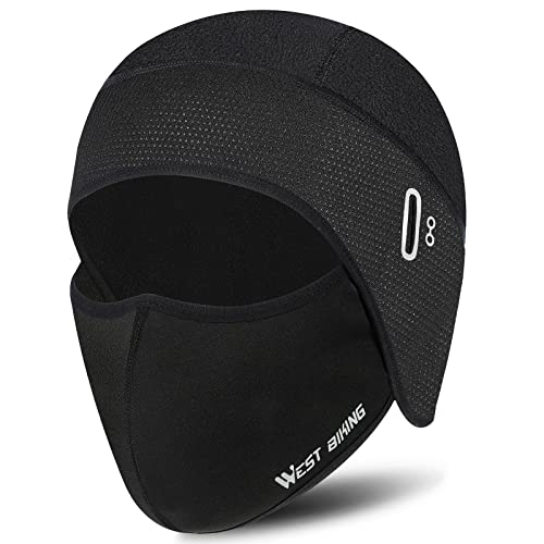 CHIMONA Winter Fahrrad Mütze mit Gesichtsmaske, Motorrad-Sturmhaube unter dem Helm, Unisex Winddichte Staubdicht Skimaske Balaclava mit Brillen-Loch, zum Laufen Skifahren Snowboarden Outdoor Cover