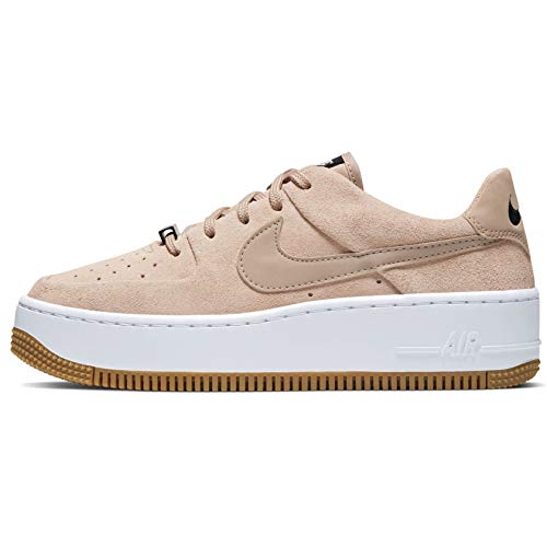 Nike Womens Air Force Sage Low Trainers (7.5, Bio Beige/Bio Beige-Black)