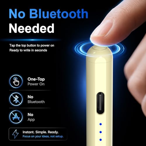 Image of HATOKU Stylus Pen for Apple iPad 2018-2026 for Note-Taking Drawing Yellow