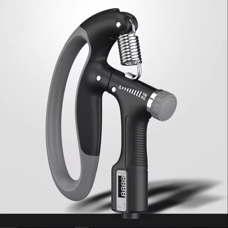 TRIMMO D- Shaped Hand Gripper with Counter| Hand Grip Strengthener (100 Kg)| Hand Grip Hand Grip/Fitness Grip (Grey-Black) (B0D9QRK7SQ) Amazon Price History, Amazon Price Tracker