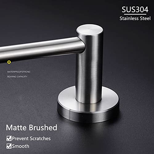 Porte-serviette murale Sus 304 avec vis de fixation rail acier inox brossé 120 cm
