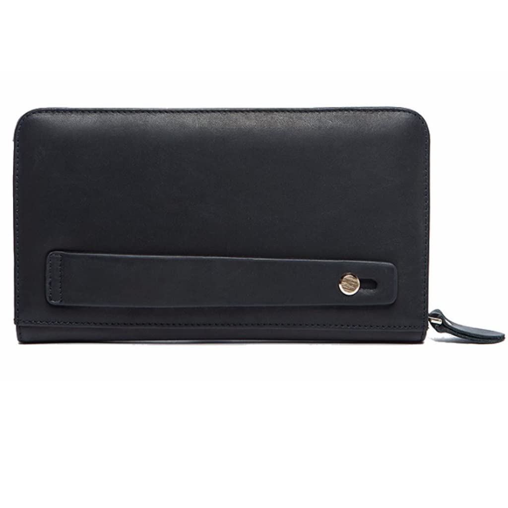 Cartera Cartera Larga para Hombre Embrague de Cuero para Hombre Bolso de Embrague para Hombre Monedero para Hombre Titular de la Tarjeta (Color : A, Size : 22 * ​​3 * 13CM)